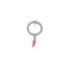 Anello Boule elastico con Charm Peperoncino Mini Portafortuna in Argento 925 e Smalto Fucsia