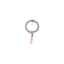 Anello Boule elastico con Charm Peperoncino Mini Portafortuna in Argento 925 e Smalto Rosa