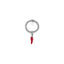 Anello Boule elastico con Charm Peperoncino Mini Portafortuna in Argento 925 e Smalto Rosso