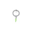 Anello Boule elastico con Charm Peperoncino Mini Portafortuna in Argento 925 e Smalto Verde