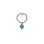 Anello Boule elastico con Charm Quadrifoglio Mini Portafortuna in Argento 925 e Smalti