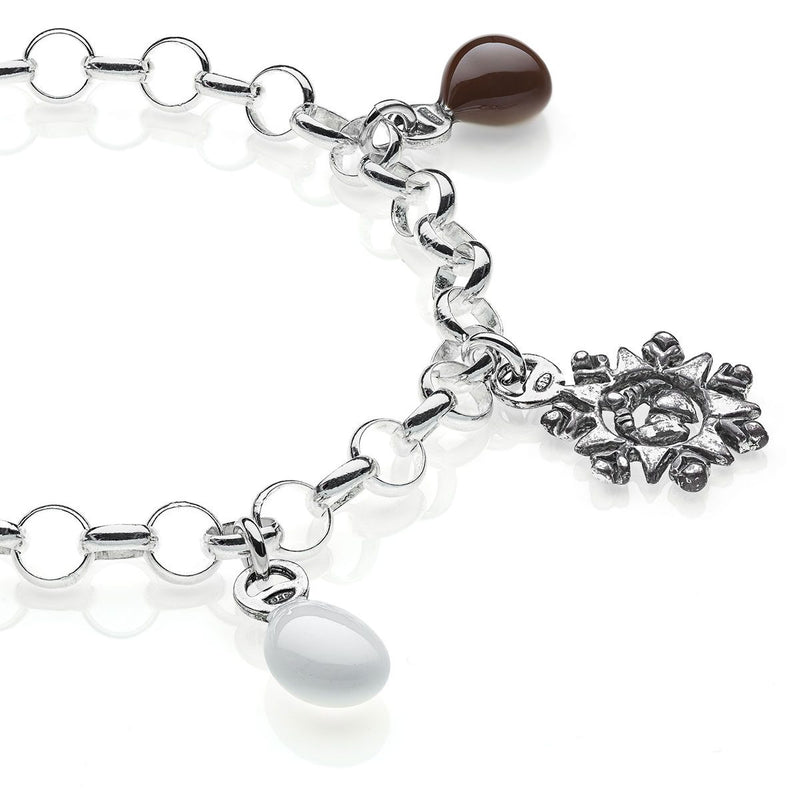 Bracciale Light con Charms Abruzzo in Argento 925 e Smalti Default Title