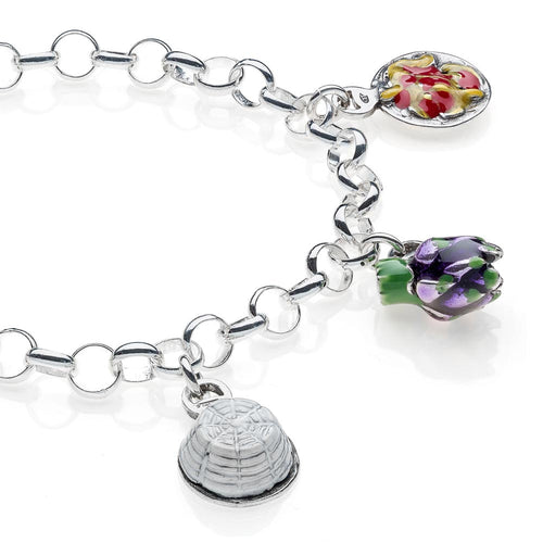 Bracciale Light con Charms Lazio in Argento 925 e Smalti Default Title