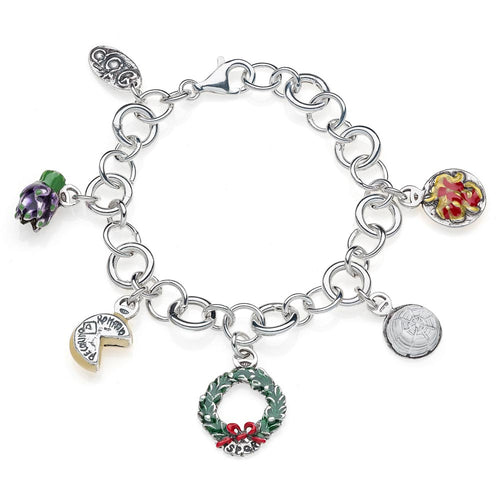 Bracciale Luxury con Charms Lazio in Argento 925 e Smalti Default Title