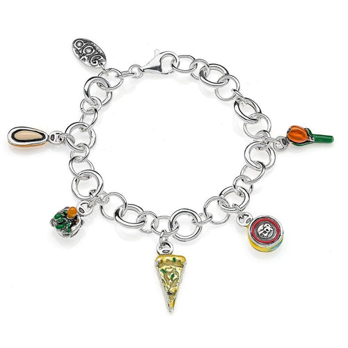 Bracciale Luxury con Charms Liguria in Argento 925 e Smalti Default Title