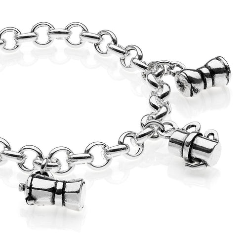 Bracciale Premium con Charms Moka in Argento 925 Default Title