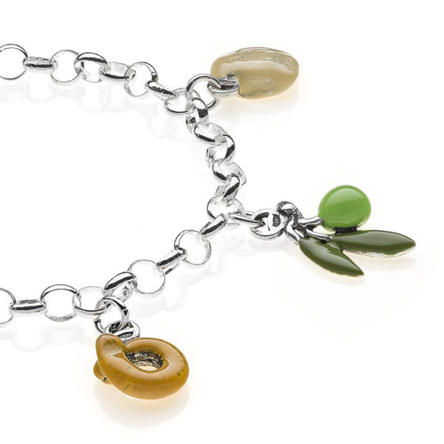 Bracciale Light con Charms Puglia in Argento 925 e Smalti Default Title