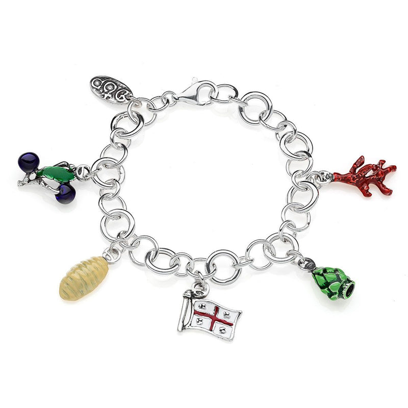 Bracciale Luxury con Charms Sardegna in Argento 925 e Smalti Default Title