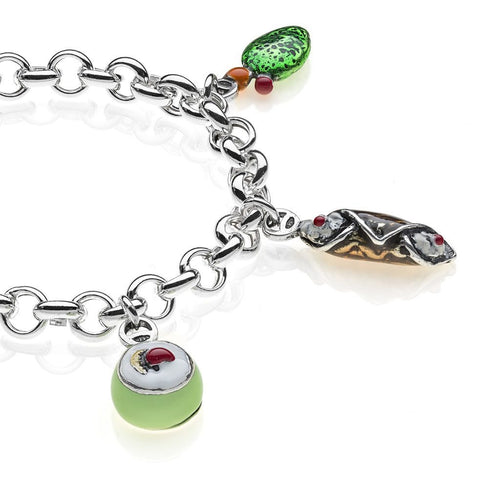 Bracciale Premium con Charms Sicilia in Argento 925 e Smalti Default Title