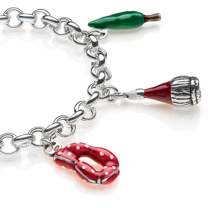 Bracciale Premium con Charms Toscana in Argento 925 e Smalti Default Title