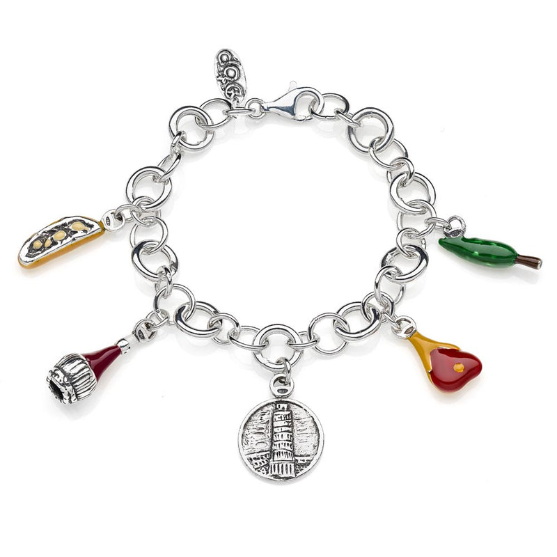 Bracciale Luxury con Charms Toscana in Argento 925 e Smalti Default Title