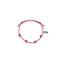 Base Bracciale in Cotone cerato Rosa e Argento 925