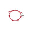 Base Bracciale in Cotone cerato Rosso e Argento 925