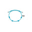 Base Bracciale in Cotone cerato Turchese e Argento 925