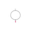Bracciale Boule elastico con Charm Peperoncino Mini Portafortuna in Argento 925 e Smalto Fucsia