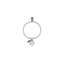 Bracciale Boule elastico con Charms 1 Lira Cornucopia Moneta e Peperoncino Mini Portafortuna in Argento 925 e Smalto Rosso