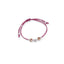 Bracciale Dadini bimba e bimba oro e argento cordino magenta