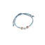 Bracciale Dadini bimba e bimba oro e argento cordino turchese