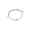 Bracciale Dadini bimba oro e argento cordino lilla