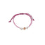 Bracciale Dadini bimba oro e argento cordino magenta