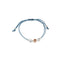 Bracciale Dadini bimba oro e argento cordino turchese