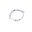 Bracciale Dadini bimbo e bimba oro e argento cordino lilla
