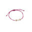 Bracciale Dadini bimbo e bimba oro e argento cordino magenta