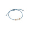 Bracciale Dadini bimbo e bimba oro e argento cordino turchese