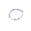 Bracciale Dadini bimbo e bimbo oro e argento cordino lilla