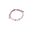 Bracciale Dadini bimbo e bimbo oro e argento cordino magenta