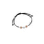 Bracciale Dadini bimbo e bimbo oro e argento cordino nero