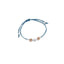 Bracciale Dadini bimbo e bimbo oro e argento cordino turchese