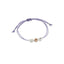 Bracciale Dadini bimbo oro e argento cordino lilla