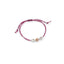 Bracciale Dadini bimbo oro e argento cordino magenta