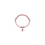 Bracciale Mini in Cotone cerato con Charm Peperoncino Mini Portafortuna in Argento 925 e Smalto Rosso
