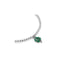 Bracciale Uomo Cubetti con Charm Quadrifoglio Mini Portafortuna in Argento 925 e Smalti