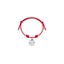 Bracciale in Cotone cerato con Charm 1 Lira Cornucopia Moneta in Argento 925