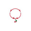 Bracciale in Cotone cerato con Charm Ciliegie in Argento 925 e Smalti