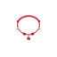 Bracciale in Cotone cerato con Charm Coccinella in Argento 925 e Smalti