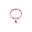 Bracciale in Cotone cerato con Charm Corallo in Argento 925 e Smalti