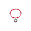 Bracciale in Cotone cerato con Charm Corona d'Alloro in Argento 925 e Smalti