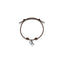 Bracciale in Cotone cerato con Charm Moka in Argento 925