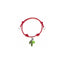 Bracciale in Cotone cerato con Charm Oliva in Argento 925 e Smalti