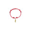 Bracciale in Cotone cerato con Charm Penna Rigata Pasta in Argento 925 e Smalti