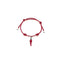 Bracciale in Cotone cerato con Charm Peperoncino Piccante Portafortuna in Argento 925 e Smalti