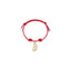 Bracciale in Cotone cerato con Charm Piadina Romagnola in Argento 925 e Smalti