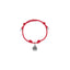 Bracciale in Cotone cerato con Charm Pulcinella in Argento 925