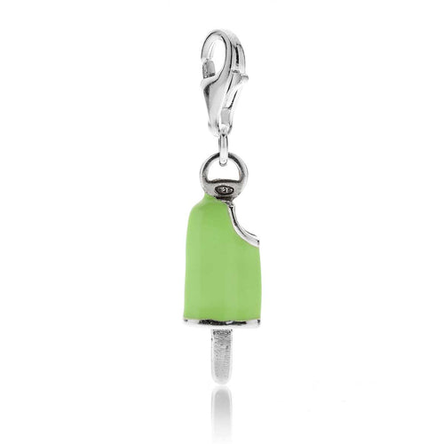 Charm Ghiacciolo Menta in Argento 925 e Smalti Default Title