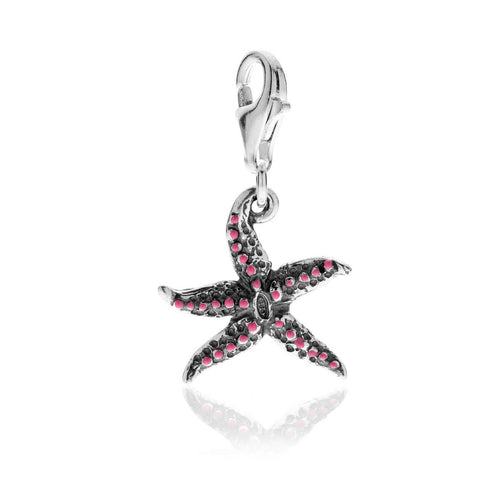 Charm Stella Marina in Argento 925 e Smalti Default Title