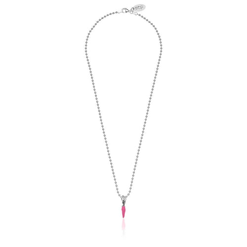 Collana Boule 45 cm con Charm Peperoncino Mini Portafortuna in Argento 925 e Smalto Fucsia Default Title